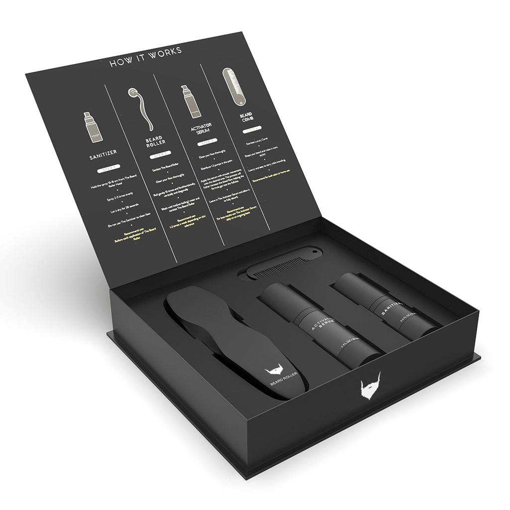 Beardbliss beard growth kit, premium beard set growth 4 in 1.