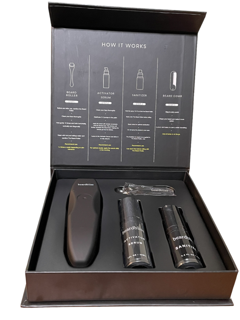 Beardbliss beard growth kit, premium beard set growth 4 in 1.